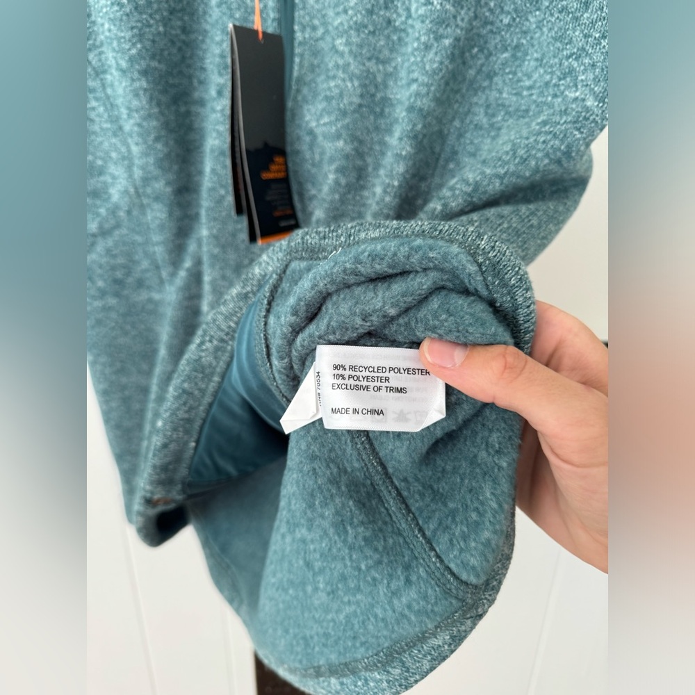 Orvis Teal Recycled Fleece Outdoor Performance Vest Women’s Large NWT - Picture 4 of 5